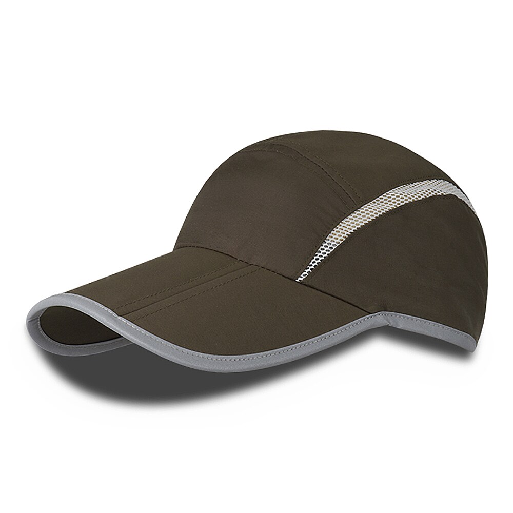 Men Women Quick Dry Sports Baseball Hat Lightweight Breathable Outdoor Sun Cap for Fishing Cycling Hiking: Army green