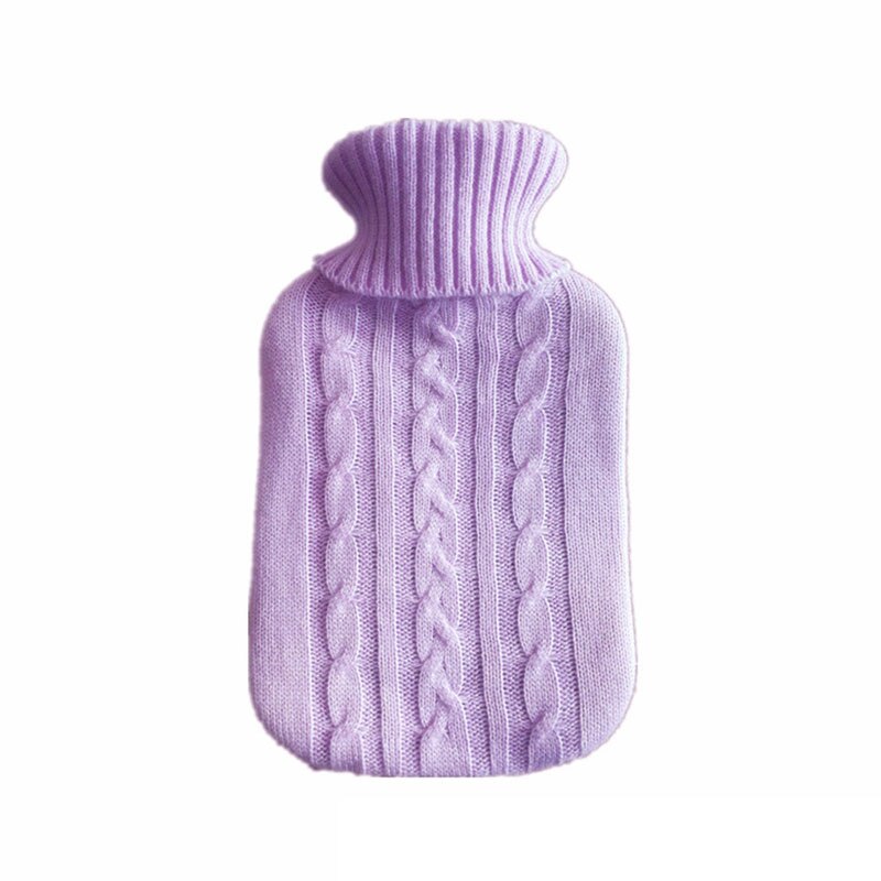 Bouteilles d'eau chaude 2000ml grand sac d'eau chaude tricoté couverture résistant au froid conservation de la chaleur produits de couverture de bouteille d'eau chaude