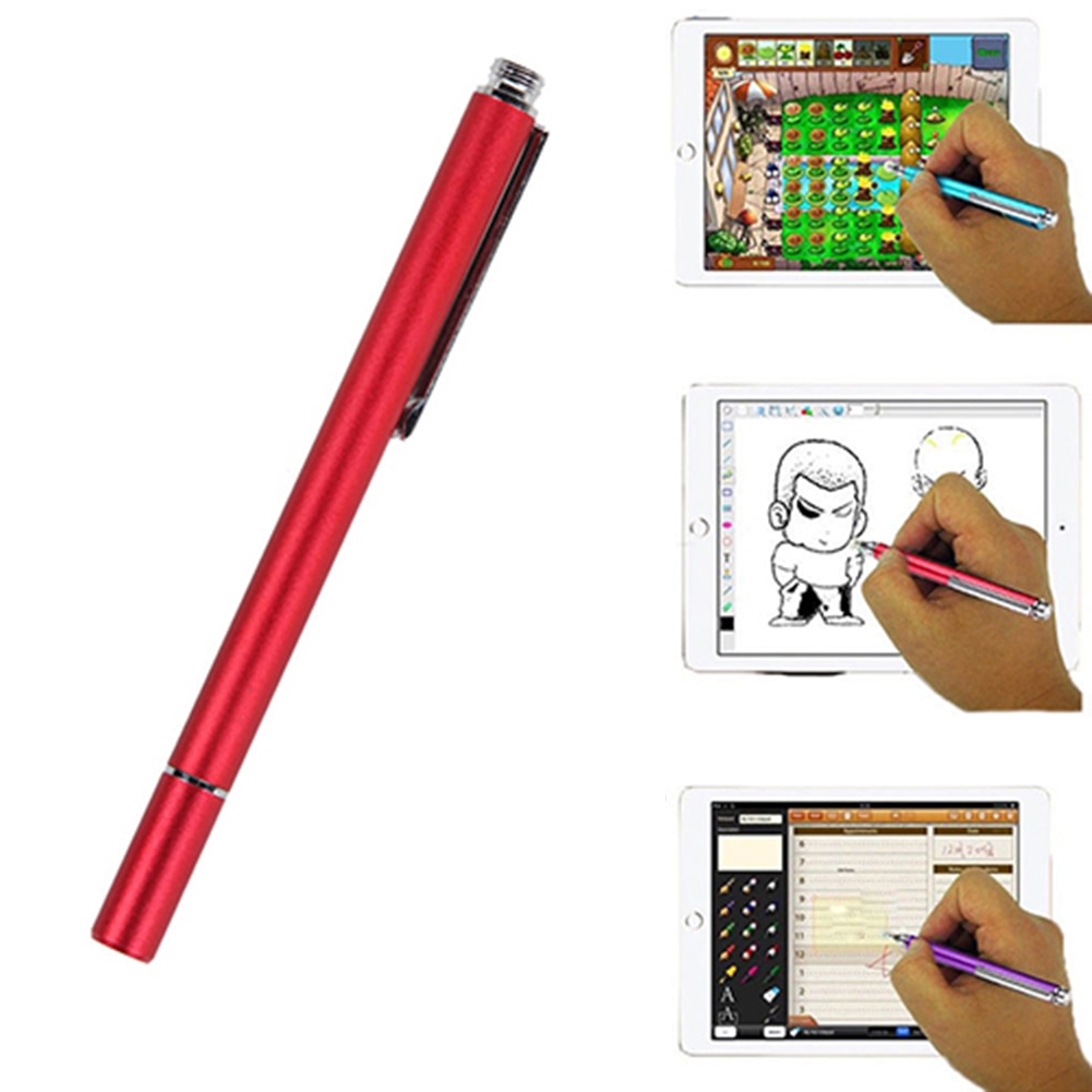 Pointe Fine pointe mince ronde stylet capacitif pour iPhone iPad Mini 2 3 4 Air 2 stylo tactile crayon de capacité intelligente