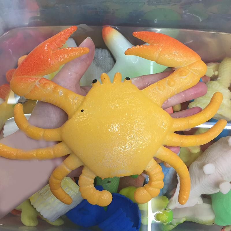 Zhutousan 1pc store krabber form dyreriget krystal jord børns gunst vokse op legetøj fest dekoration maleri farve vand geler