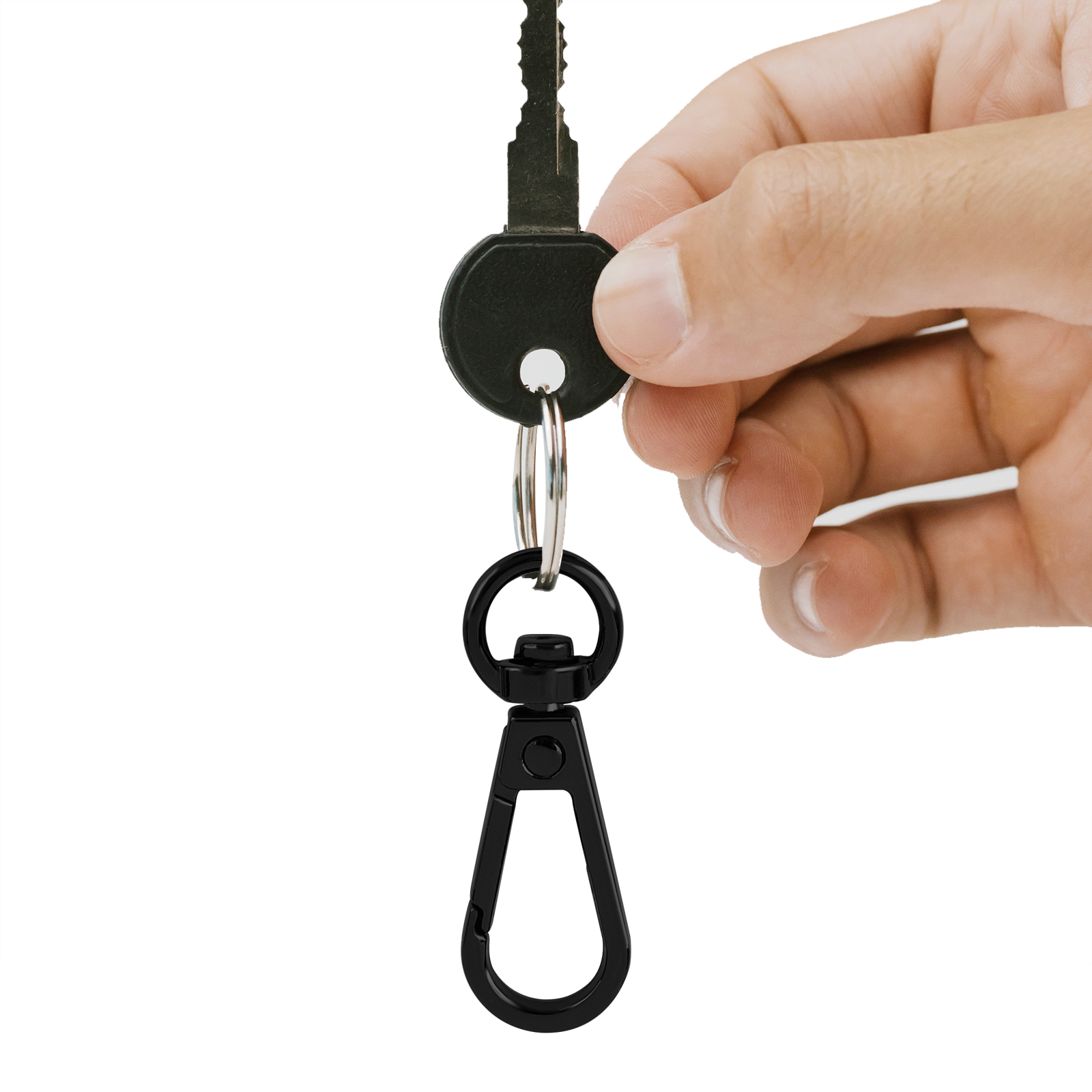 impostato di 5 chiusure girevoli con moschettoni per cordino con anelli portachiavi Ganci per clip portachiavi per catena braccialetto collana fai da te