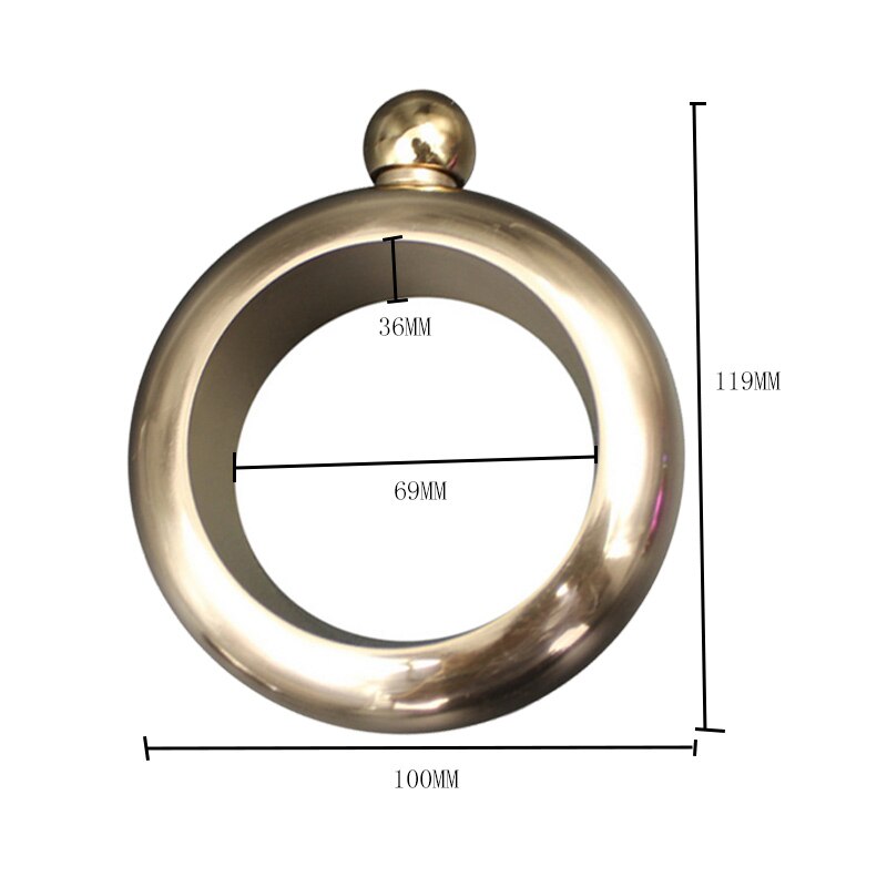 3.5oz Stainless Steel Bangle Hip Flask Bracelet Flasks Portable Round Wine Whisky Bottle Drinking Bottle Drinkware Funnel