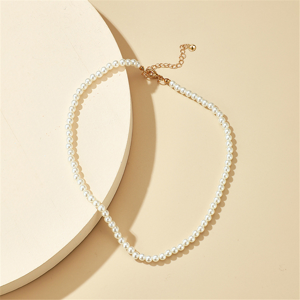 Prachtige Imitatie Parel Choker Kettingen Voor Vrouwen Eenvoudige Sleutelbeen Keten Bruiloft Sieraden Accessoires
