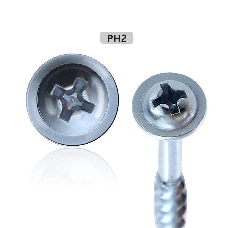 100pcs Pocket Hole Screws 25-63mm Coated Cross Self Tapping Screw ST4 Drive Screw for Pocket Hole Jig System Woodworking Tool