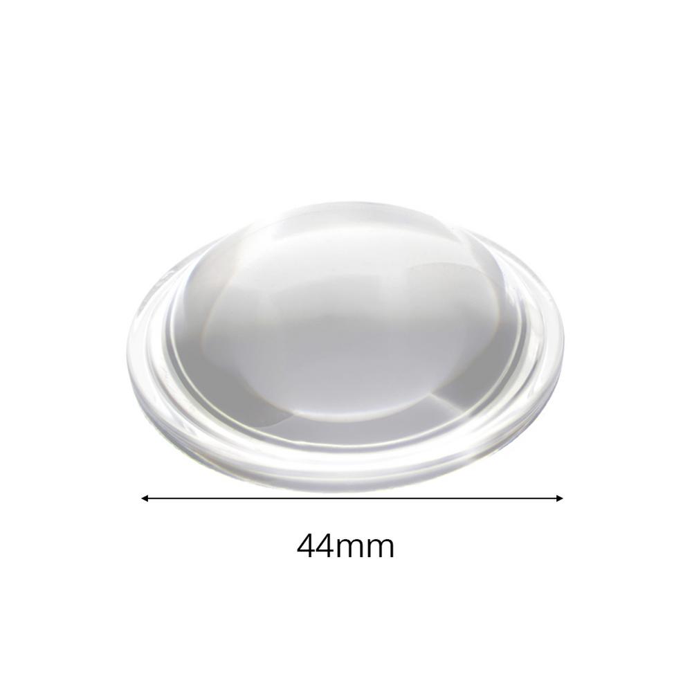 Lente de vidrio óptico convexo plano para linterna LED, lámpara automática, foco de luz, linterna de bicicleta, foco de cabeza, 30, 44, 54, 66 Mm: Negro