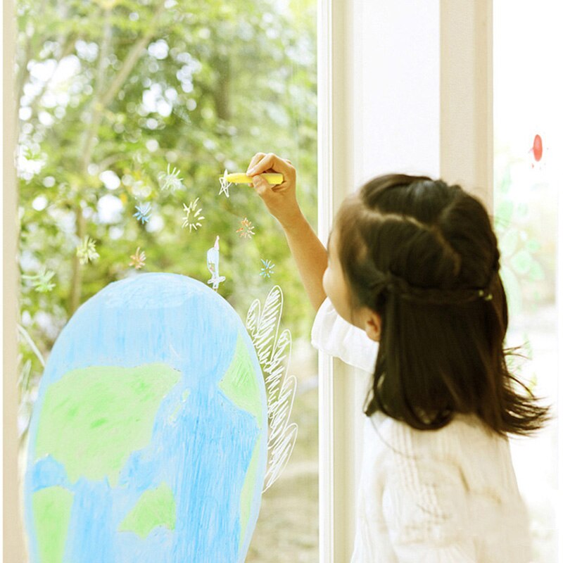 6/12/18/30/60 Pcs Chalk Water-Soluble Dustless Erasable Solid Chalk for Children Kids Graffiti DU55