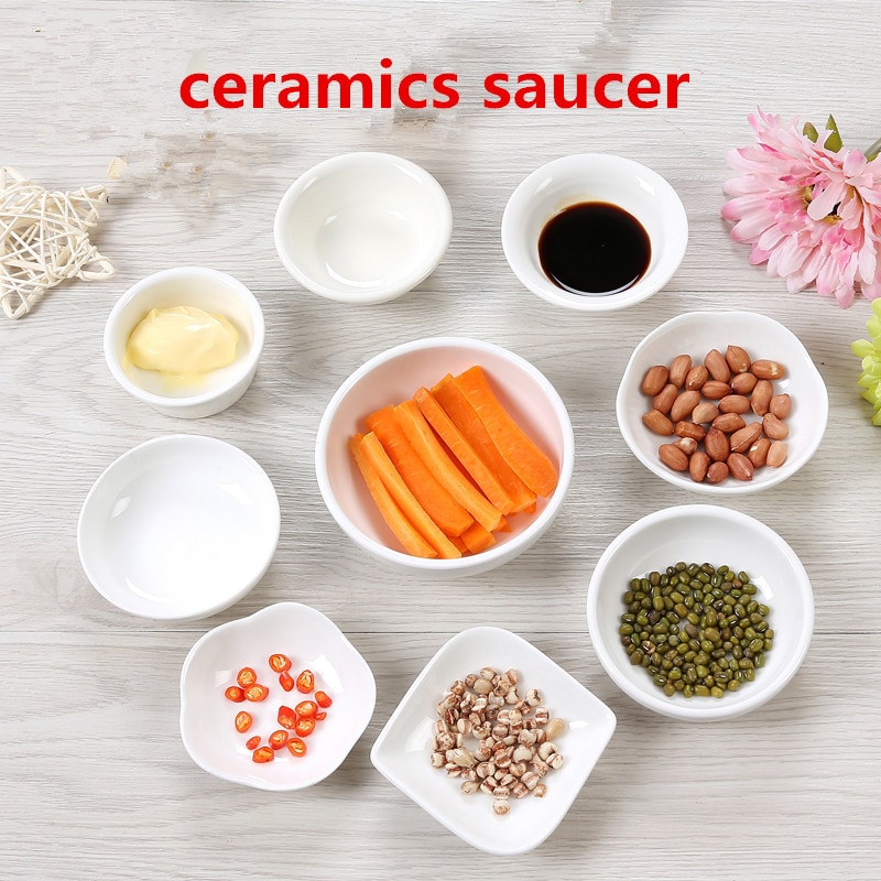 Keramik Japanischen Restaurant Geschirr Kleine Tauch weiß Sojasauce Erzähler tablett platte Geschirr Würze Butter Untertasse Gerichte