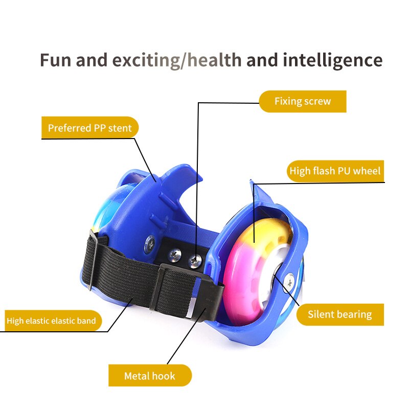 Migające wrotki kolorowe wirujące koło pasowe Lampa błyskowa koła pięty buty robić łyżwiarstwa dla dzieci dorosłych regulowane po prostu zwijane buty