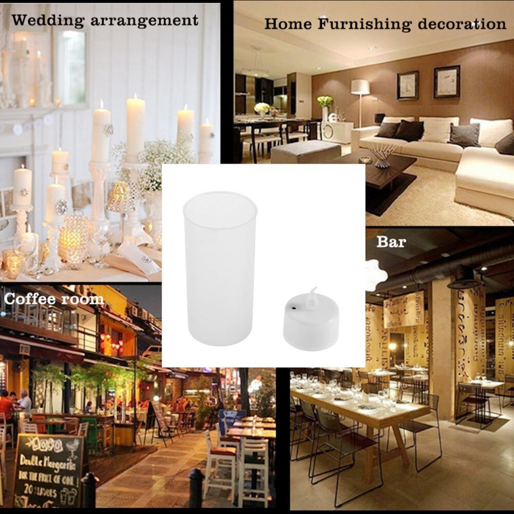 1PC Rechargeable Sound Sensor LED Candle Light scented decorative tea light candle set Flameless with Candle Cup