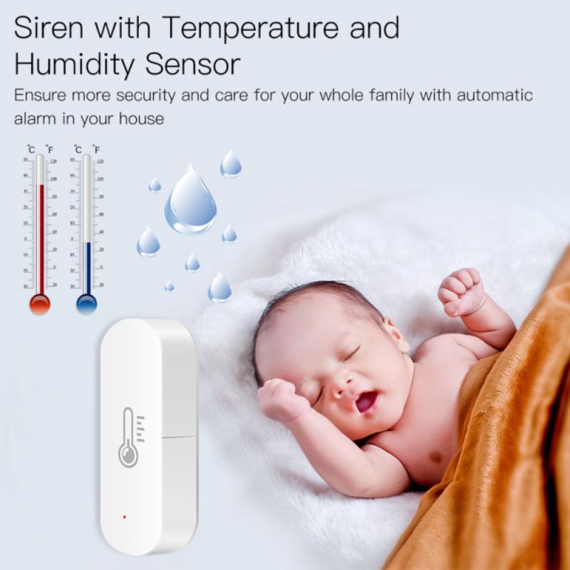 Tuya Temperature And Humidity Sensor ZigBee Indoor Hygrometer Thermometer Smart Home Humidity Detector Support Alexa Google Home