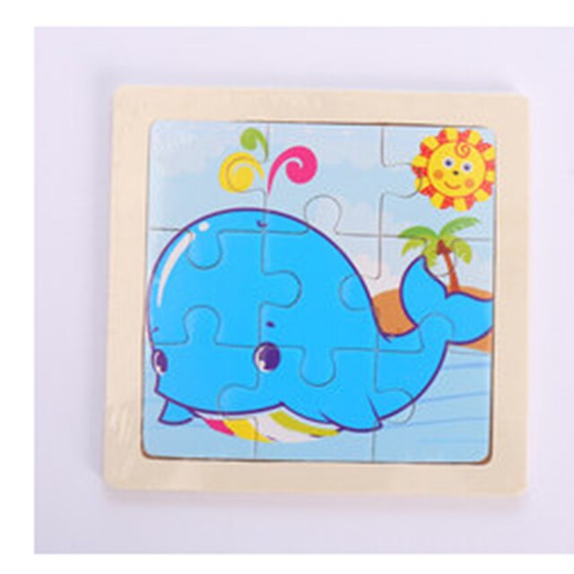 Giocattoli per bambini puzzle in legno puzzle 3D in legno animali da cartone animato per bambini/puzzle di trasporto giocattoli educativi: whale