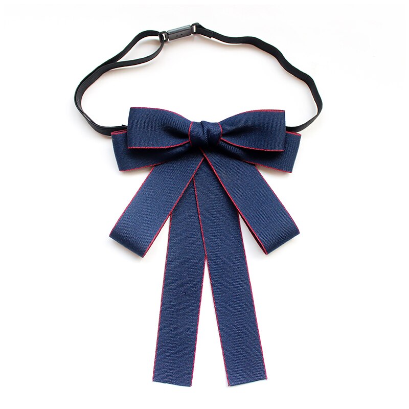 Vintage Mode Retro Strikje Broche Sieraden Lint Partij Broches Voor Vrouwen Meisjes Jas Pak Kraag Pinnen Accessoires: PEACOCK BLUE