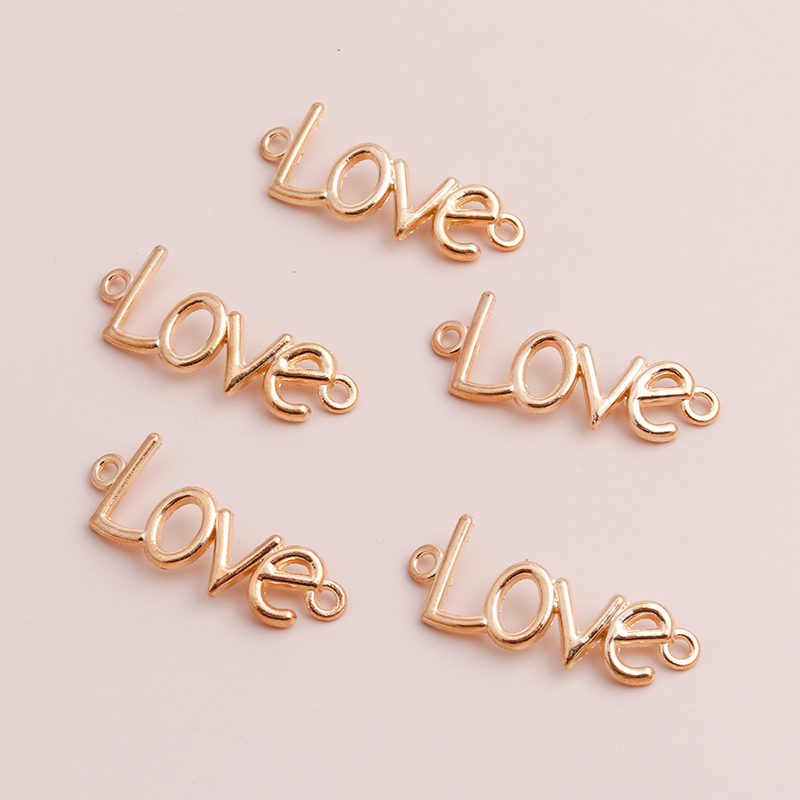 Leslie, 10 Uds., Color dorado y plateado, gran declaración, forma ovalada, colgantes de la Virgen María, dijes aptos para hacer collares DIY, aleación de Metal de 26x15mm: COLOR ORO ROSADO