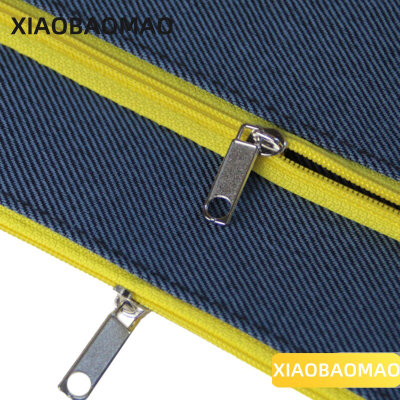 A4 Document File Bag Double-layer Large Capacity Canvas Student Stationery Bag Business Document Organizer Filing Products