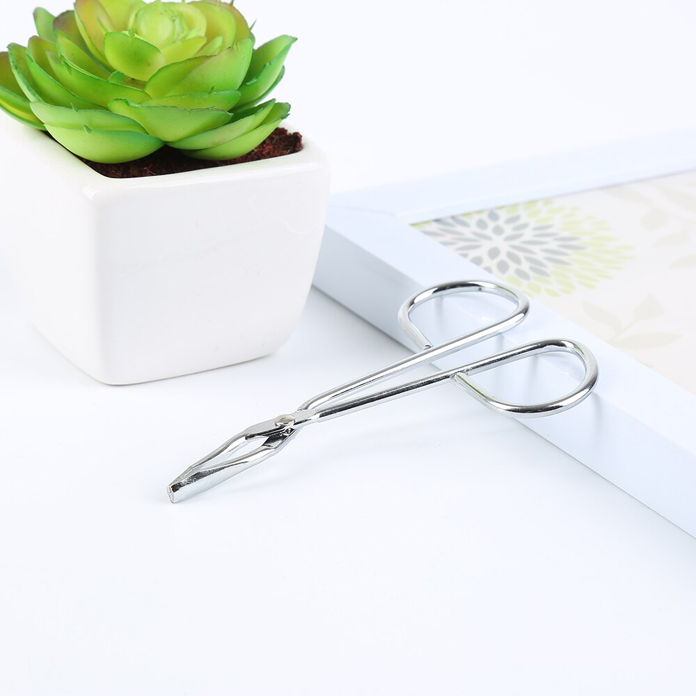 1Pcs Zilver Haar Verwijderen Schaar Platte Tip Wenkbrauw Pincet Klem Clippers Beauty Tool Rvs Wenkbrauw Removal Tool