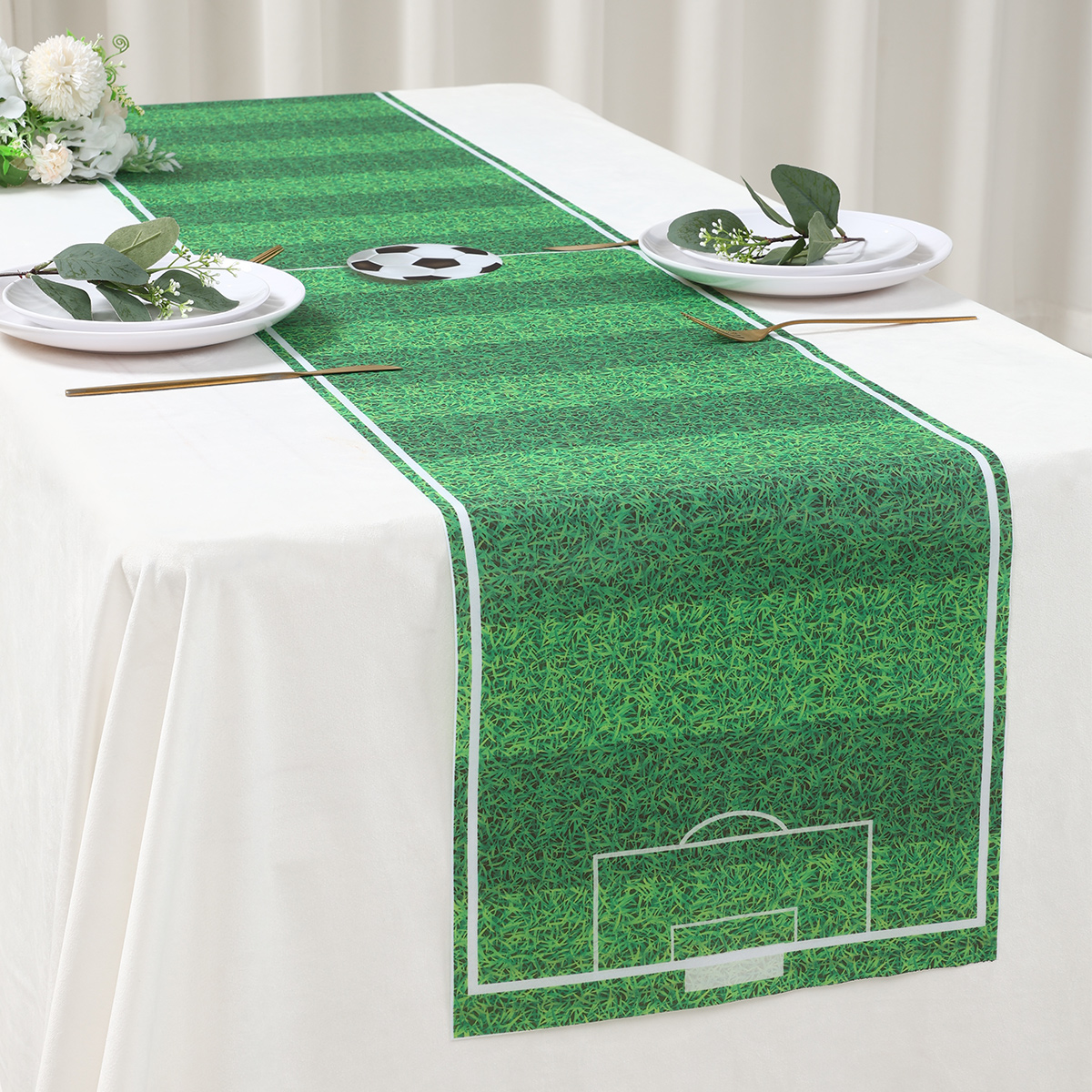 1 st Voetbal Party Tafelloper Voetbal Verjaardag Decoratie Voetbal Thema Tafelkleed Voetbal Verjaardagsfeestje Baby Douche Decor