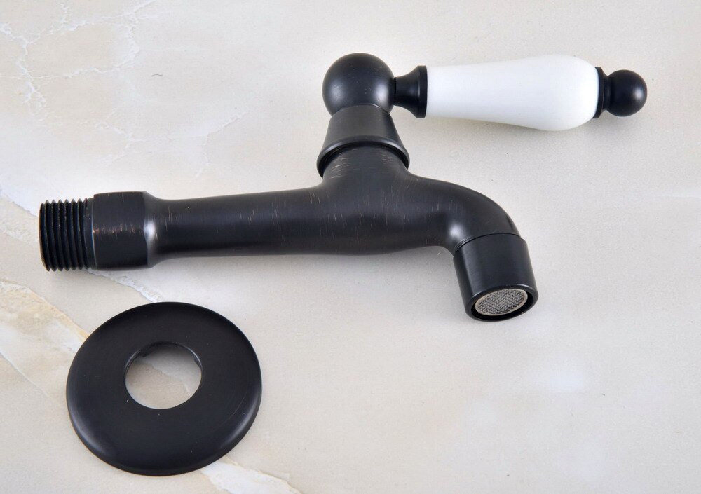 Oil Rubbed Bronze Outdoor Faucet Garden Water Tap / Mop Pool Faucet / Laundry Sink Cold Water Tap Bidcock Faucet Bav338