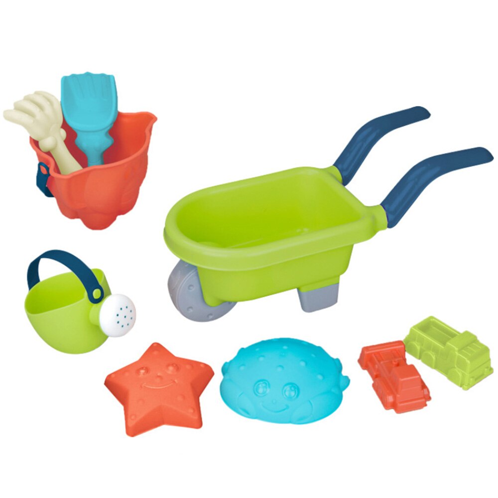 Juego de juguetes de playa para niños, Kit de herramientas de pala de silicona para verano, rastrillo de arena, juego de arena y caja de arena: D