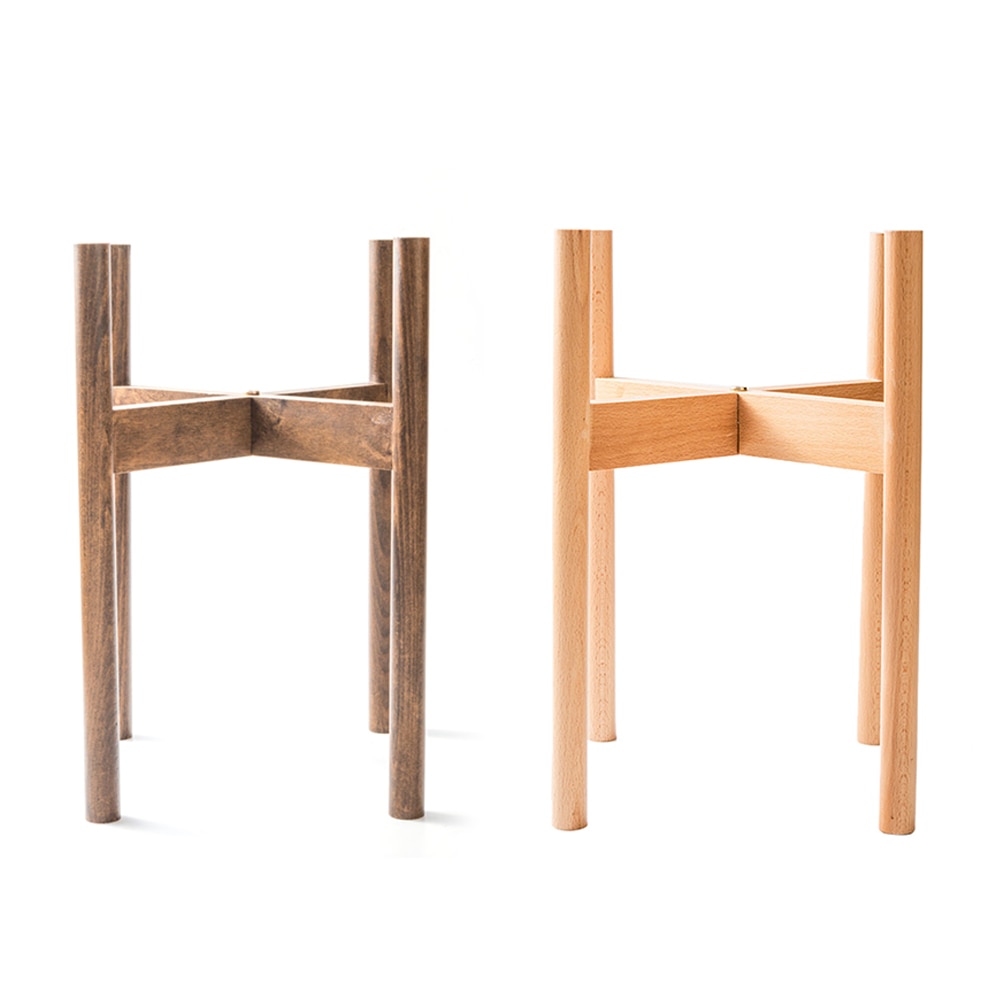 Kreuz Buche Holz Blumentopf Pflanzer Gestell Ständer Halfter Topf Halterung Massivholz Halterung