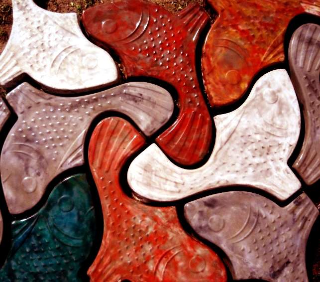 Plastic molds for concrete paving slabs concrete "Trout" for paving Plaster Stone Tiles Paving Slabs