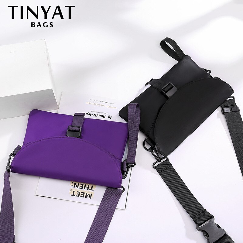 Tinyat coreano japão pvc bolsa de ombro feminina ins casual masculino saco de peito cupom à prova dwaterproof água saco do mensageiro novo crossbody saco adolescentes