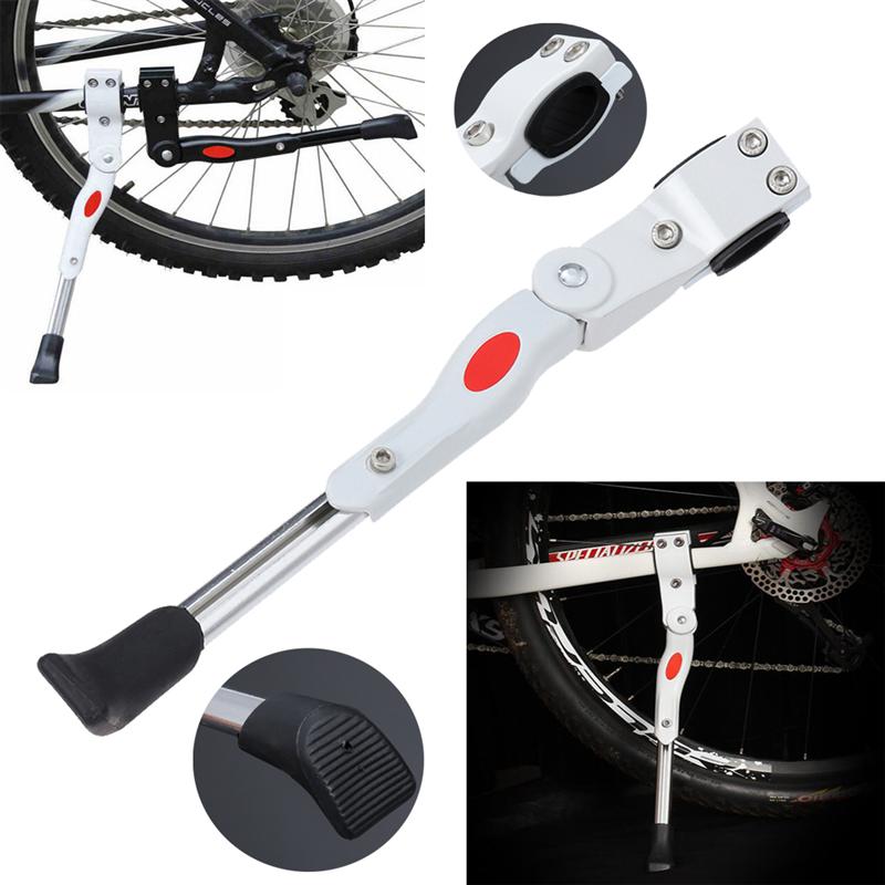 Bicycle Kickstand Bike Kick Stand Universal Adjustable Aluminum Alloy MTB Road Bike Bicycle Side Kickstand Kick Stand: white