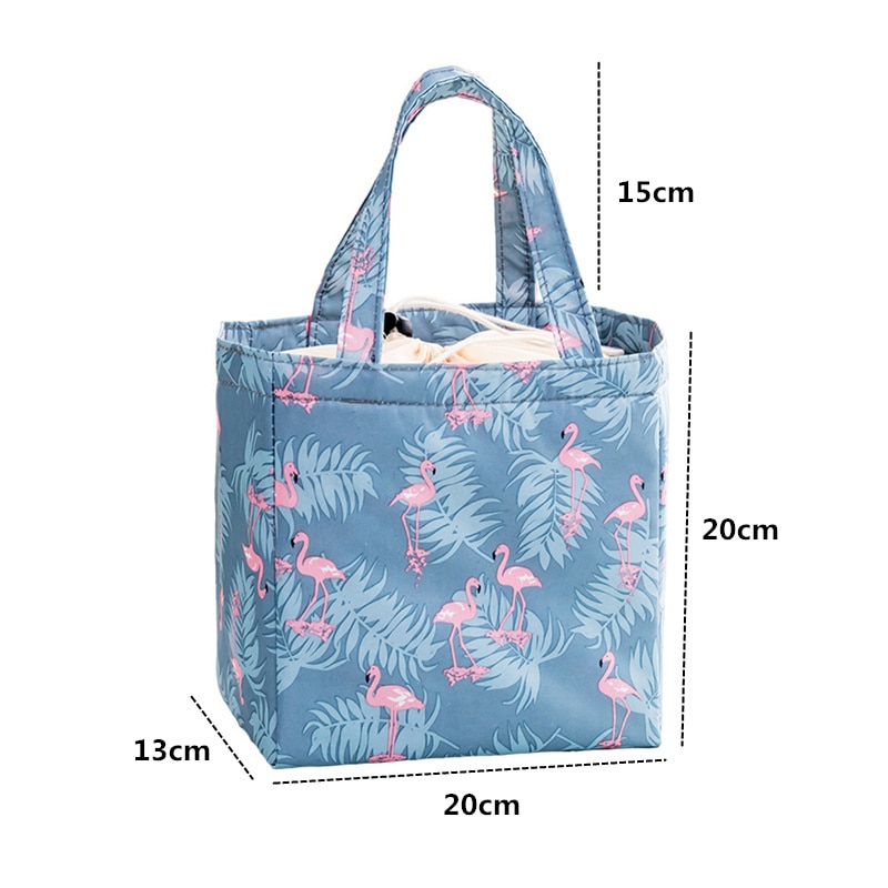 PURDORED 1 pc Cactus Lunch Bags Portable Waterproof Lunch Box Bag For Women Thermal Food Picnic Cooler Bag