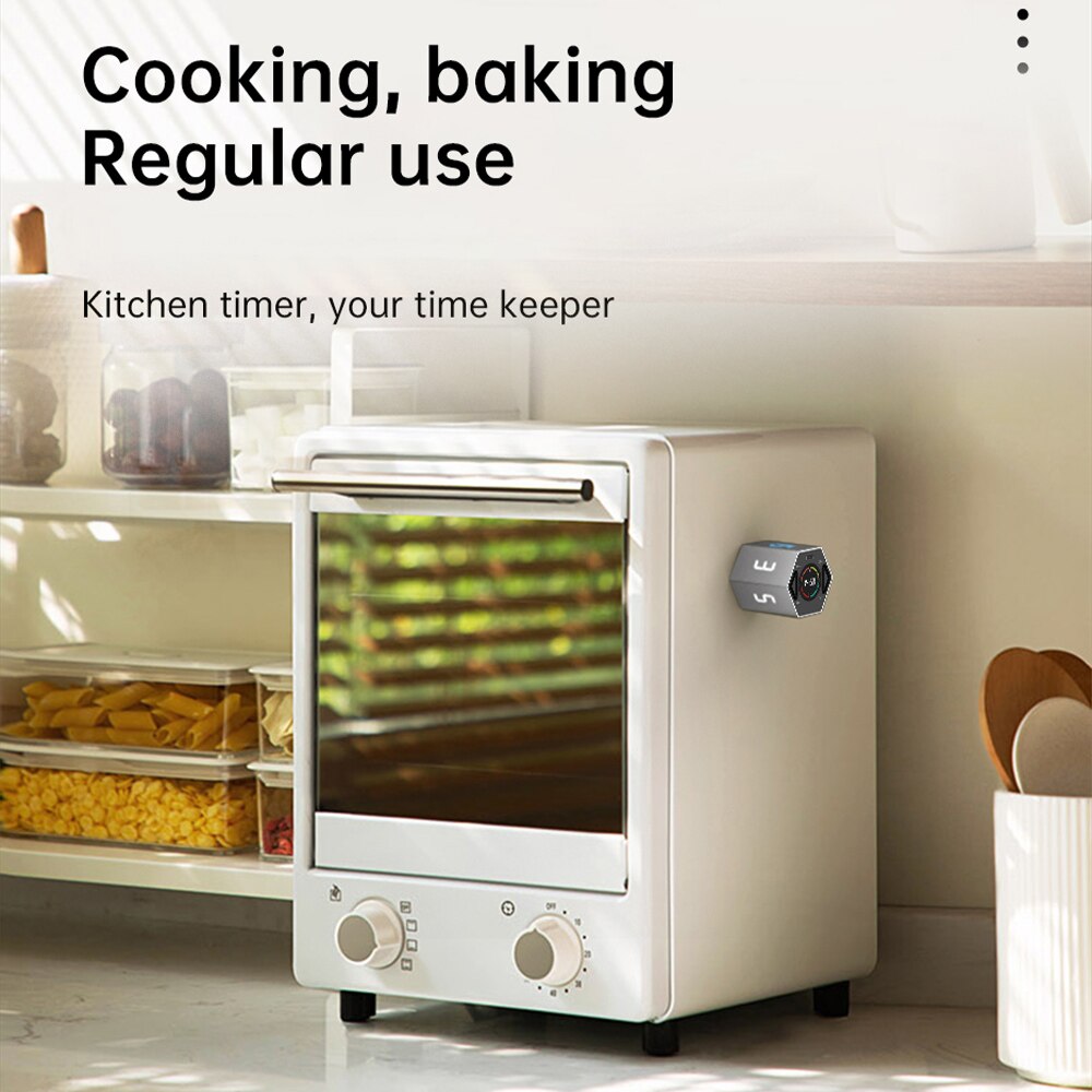 Llano Led Digitale Timer Keuken Koken Studie Mini Wekker Usb Countdown Flip Timer Voor Oefening Games Werkt
