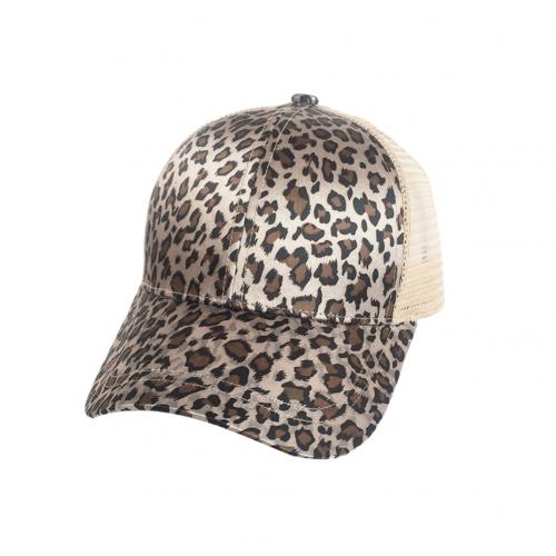 dla obu płci na wolnym powietrzu lampart grafika z tygrysem anty UV kucyk kapelusz z możliwością regulacji czapka z daszkiem zatrzymaj latającą pluć na lato: Beige lampart Print
