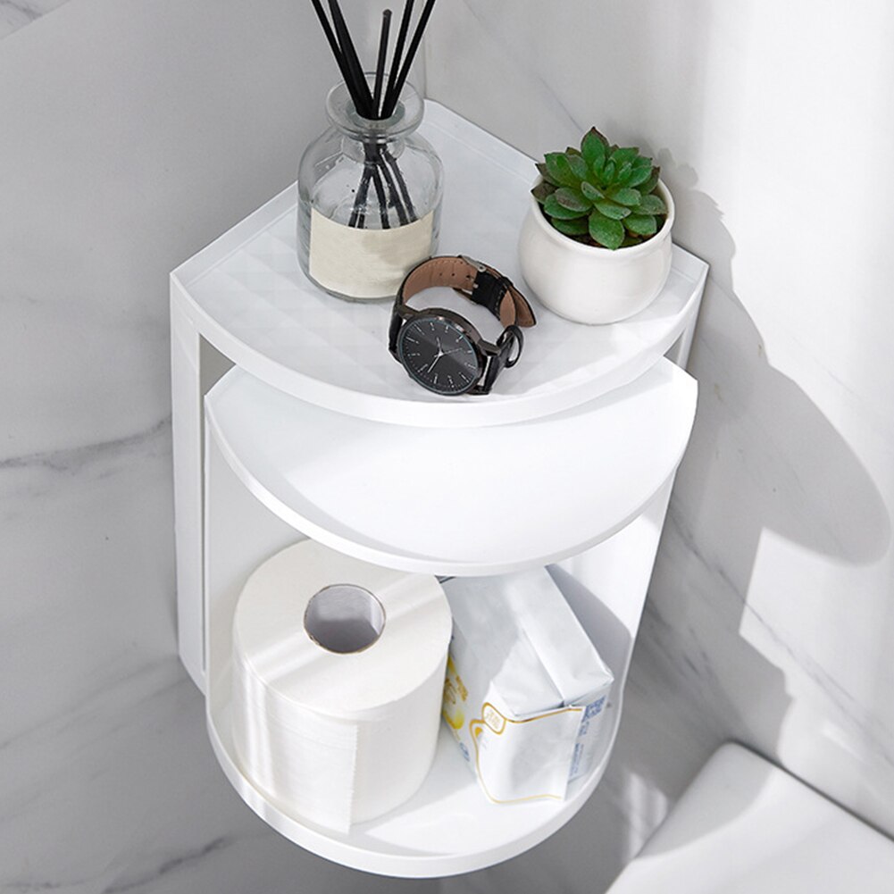 360 degrés Rotation libre debout coin étagère de rangement bureau Triangle étagère casier cuisine bureau multifonction maison salle de bains