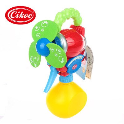 Free cikoo mini water gun toy puzzle plastic fan watering squirting bath toy for children