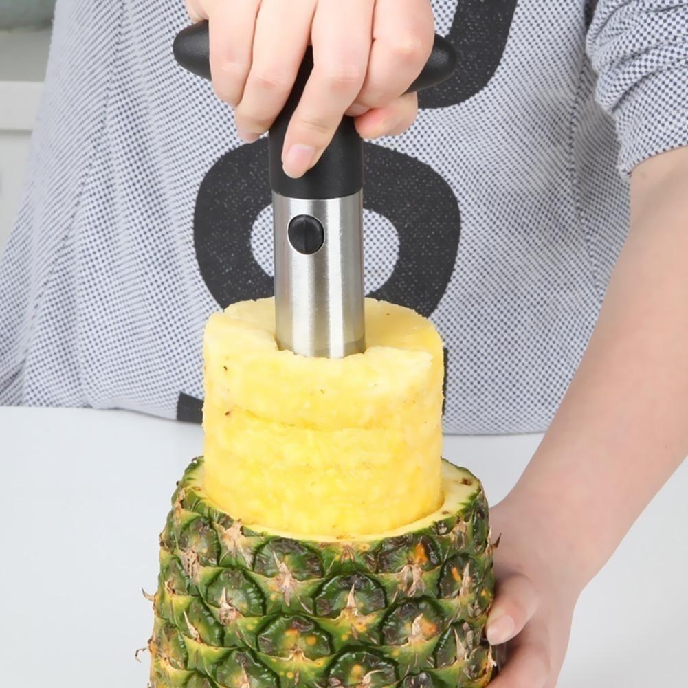 Roestvrijstalen fruit- en ananassnijder, dunschiller, groentesnijder, keukengadget, ananassnijder, roestvrijstalen schil