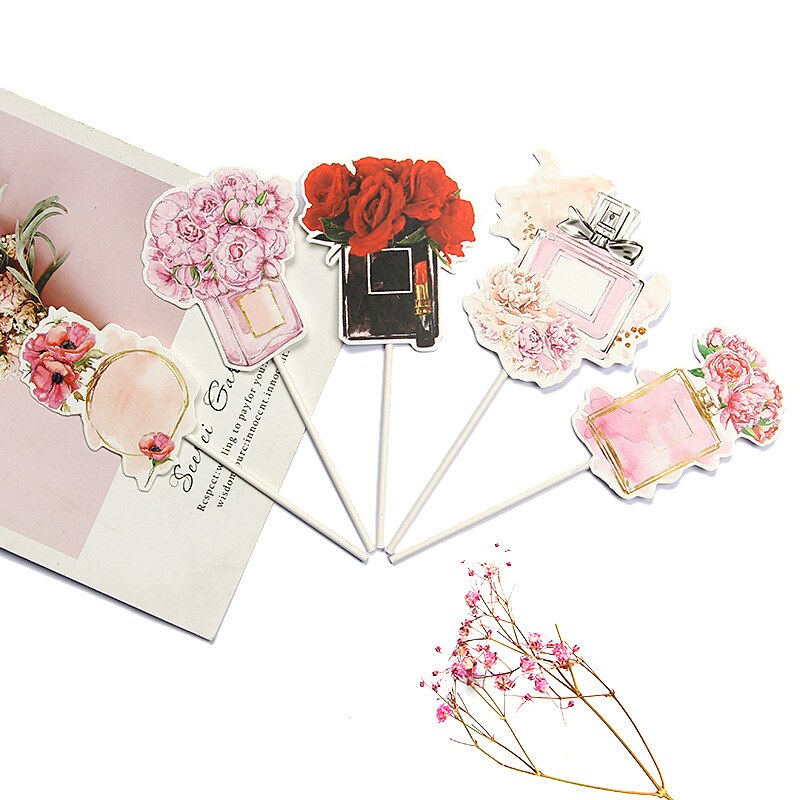 1 zestaw perfumy kwiat moda pani motyw cylinder na tort urodzinowy romantyczna dekoracja tortów weselnych zaopatrzenie solidny