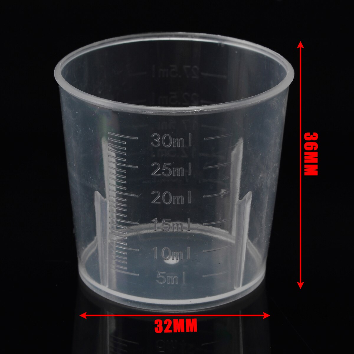 10pcs 30ML Plastic Clear Measuring Cups Medicine Measure Cups Cup with Graduated Kitchen Tool Supplies