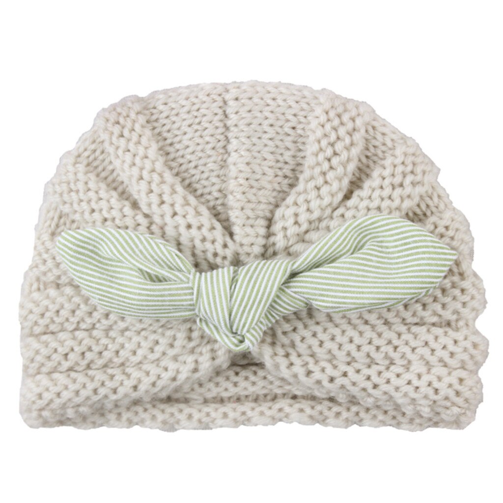 Baby hoed in Baby Boy hoeden Warm Haak Knit Geknoopt Plaid Hoed Beanie Cap plaid warme herfst en winter hoed L1212: C