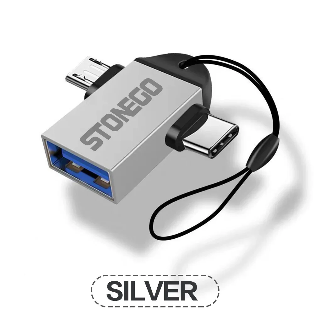 STONEGO USB do USB Dapter kabel OTG typu C męski do USB 3.0 2.0 żeński kabel do MacBook Pro Samsung Adapter typu C: Złota