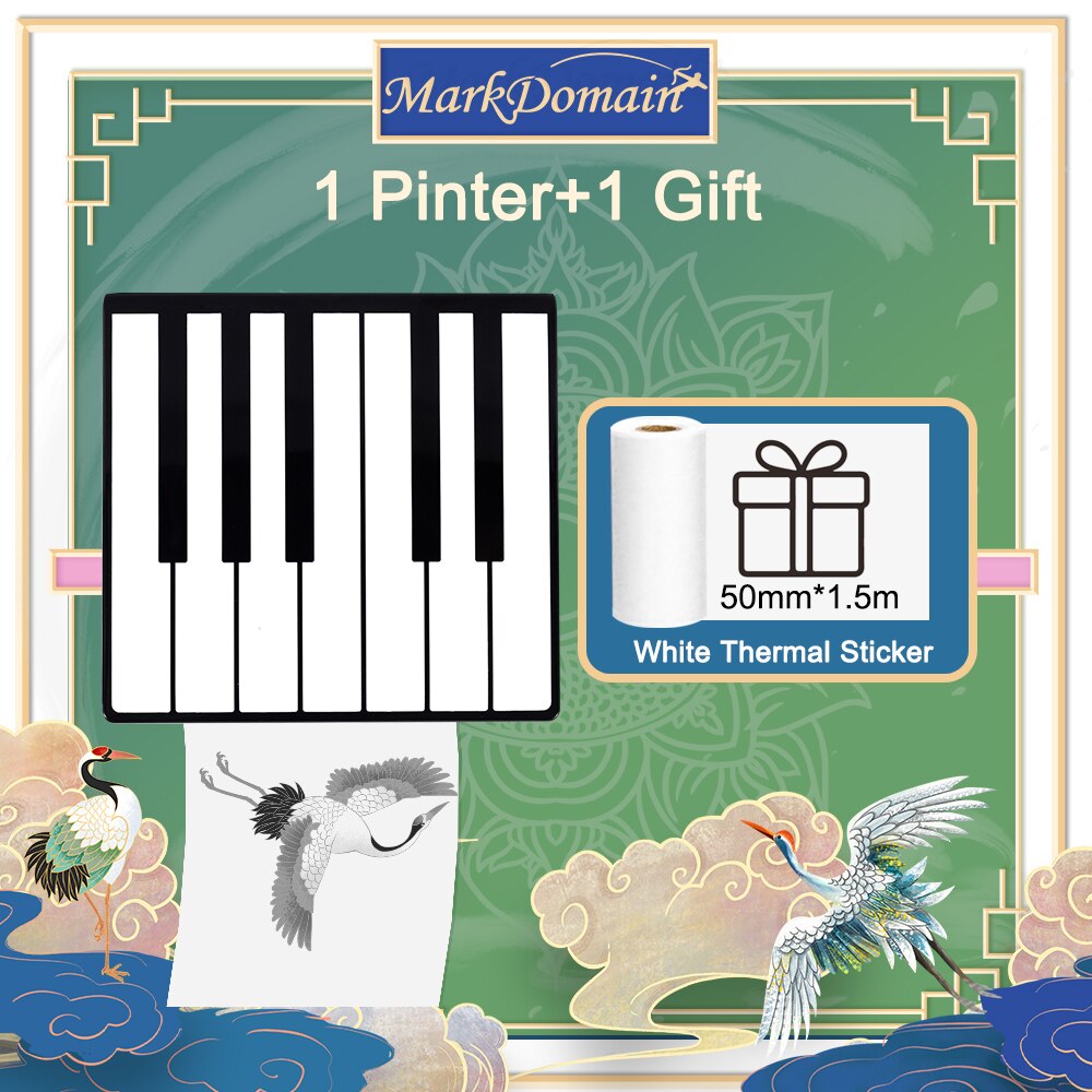 Phomemo M02 Thermische Draagbare Printer Mini Impresora Foto Printer Pocket Adhesive Label Sticker Draadloze Printer Voor Diy Journal: Piano Printer