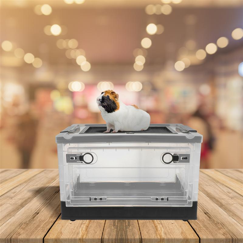 1 Set Transparent Plastic Hamster House Large Reptile Terrarium Box Foldable Hamster Cage Breeding Box For Cold Blood Animals