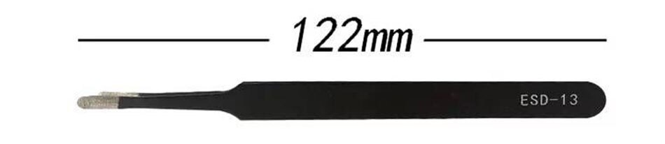 Precisie roestvrij staal industriële pincet voor elektronische componenten onderhoud en antistatische pincet vetus