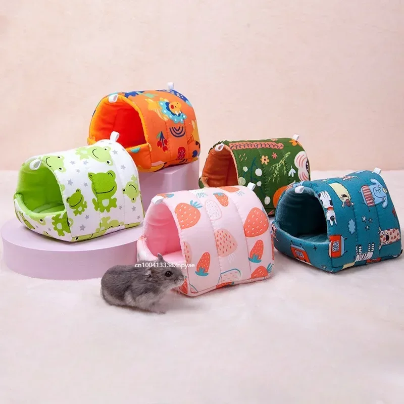 Hamsterhuis Cavia Nest Klein dier Slaapbed Winter Warm Katoenen Mat Zachte accessoires voor knaagdier Cavia Rat Knaagdier