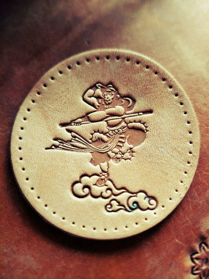Monkey king mönster handarbete unikt läder arbetsverktyg carving stansar stämpel hantverk läder med läder carving verktyg