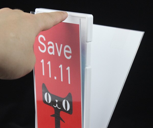 UHOO Sign Holder Price Name Card Tag Label Display Table Desktop Poster Menu Frame Advertising Rack Price Talker 100*200mm
