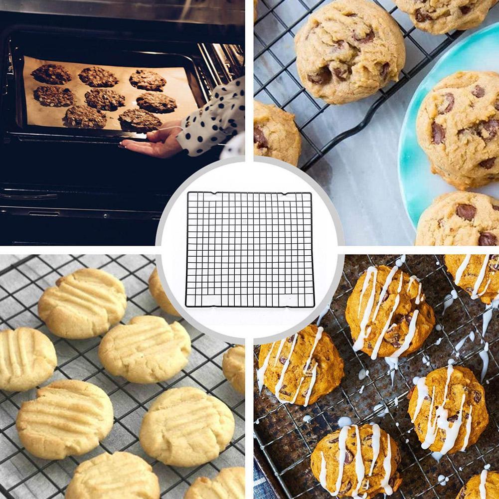 Nonstick Metal Cake Cooling Rack Grid Net Baking Tray Cooler Baking Drying Biscuits Cookies Kitchen Holder Tools Stand Brea P6A1
