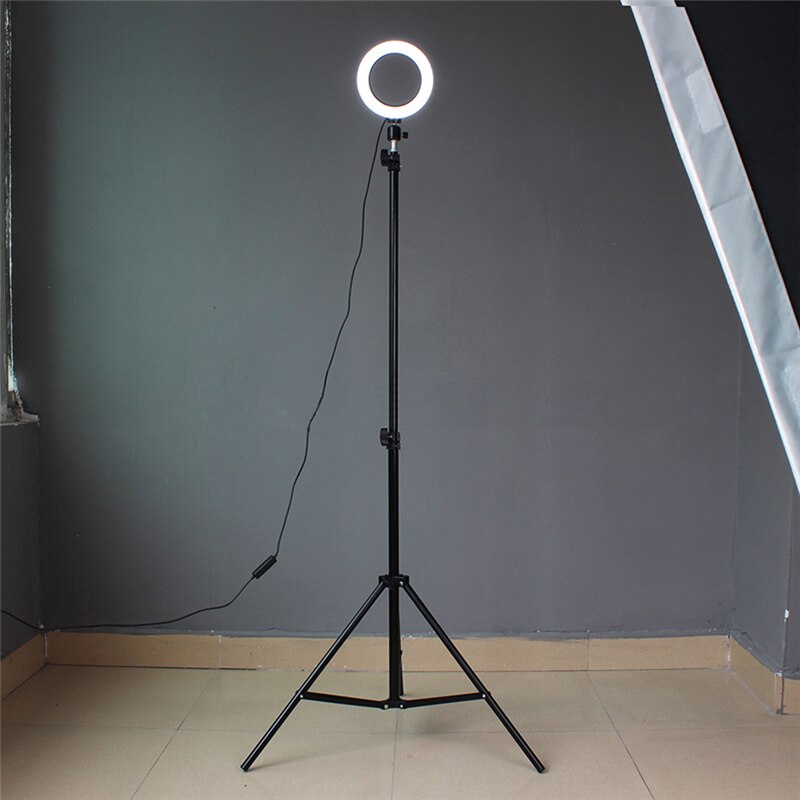 160cm kamera studio ring lys video led skønheds ring lys fotografering dæmpbar ring lampe + stativ til selfie / live show lanterne