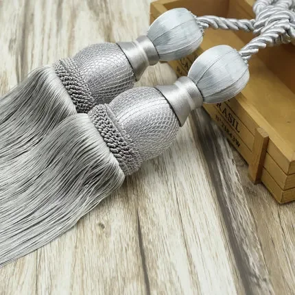 Gordijn Touw 1PC Kwasten Tiebacks Tennisbal Gordijn Houder Opknoping Riemen Touwen Clips Sluiting Tieback Gordijnen Accessoires: Clear