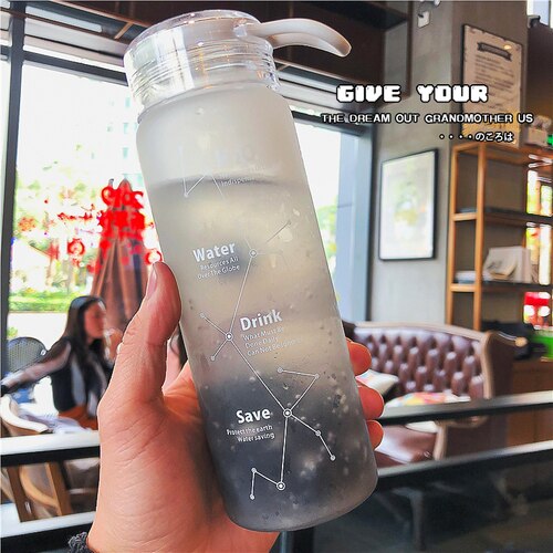 Til kvinder sød vandflaske gennemsigtig glas vandflaske krystal botella para agua campingudstyr  yy50wb: Stil 4