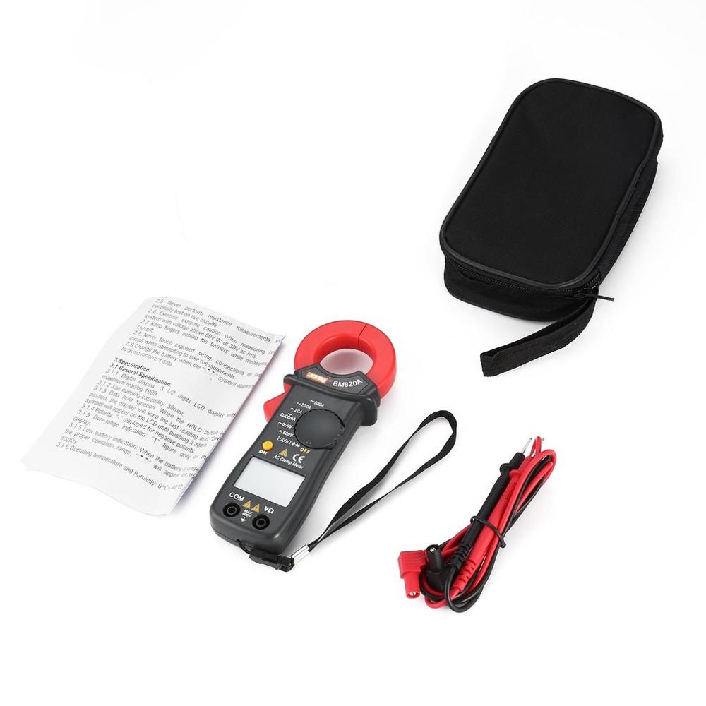SZBJ BM820A Digital DC/AC Clamp Meter Multimeter Volt Amp Ohm Diode Tester Handheld Mini Ammeter Tester
