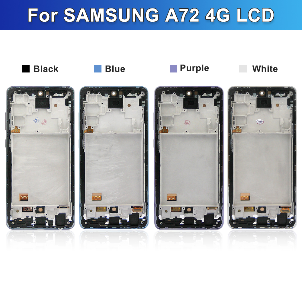 6.7 " aaa+ til samsung galaxy  a72 lcd-skærm med berøringsskærm, digitaliseringsenhed, udskiftning af sm -a725f,  , sm -a725f/ ds lcd