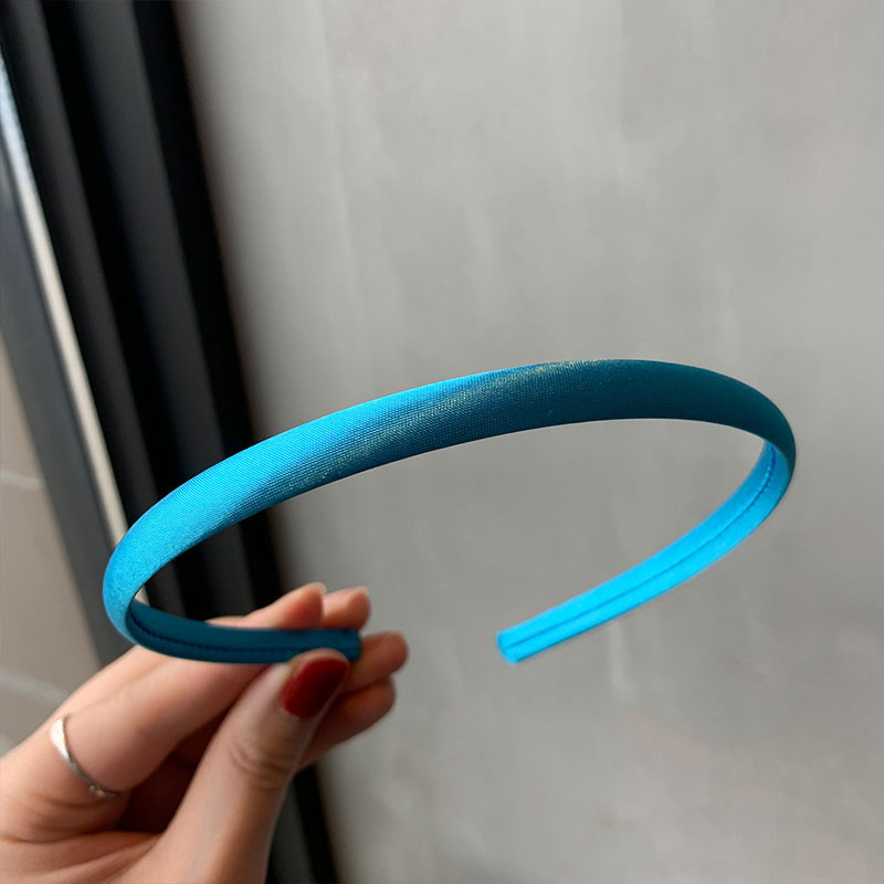 Diadema de satén rojo, azul y verde para mujeres y niñas, banda para el cabello para niños, accesorios para el cabello elásticos finos de Color sólido, tocado