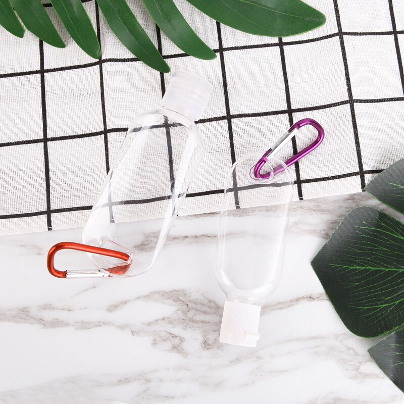 30ml 50ml Refillable Bottles with Hook Hand Sanitizer Containers Travel Bottles Alcohol Container Transparent Bottle Random Hook